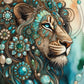 Diamond Painting - Lion aux Joyaux Turquoise (60cm x 90cm)
