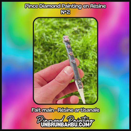 video pince diamond painting artisanale n2 ourson rose