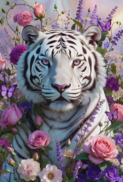 Diamond Painting - Tigre Blanc Douceur Sauvage (80cm x 120cm)