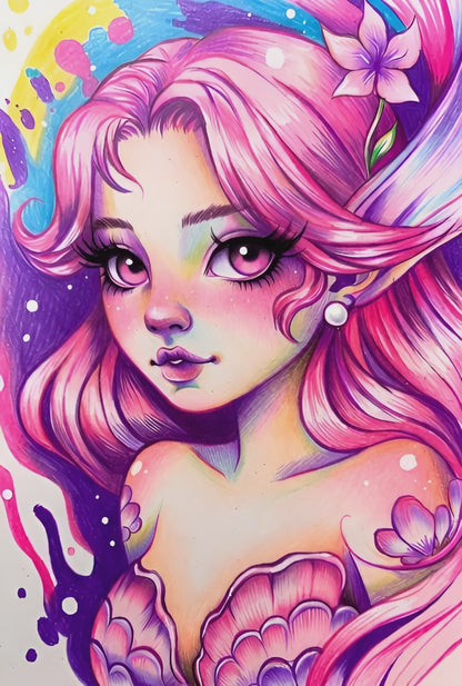 Diamond Painting - Sirène Rose des Récifs (60cm x 90cm)