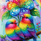 Diamond Painting -  Oiseaux Arc-en-Ciel (70cm x 105cm)
