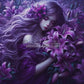 Diamond Painting - Belle Endormie aux Lys Violets (100cm x 100cm)