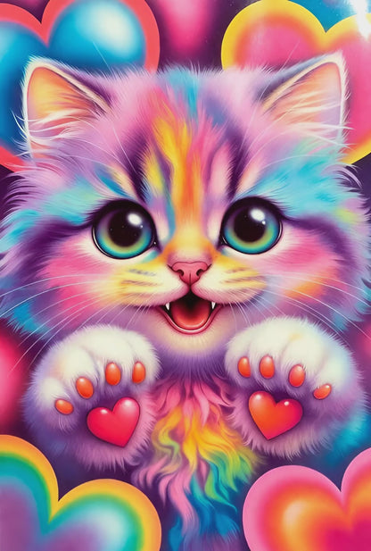 Diamond Painting - Chat Câlins en Couleurs (60cm x 90cm)