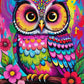 Diamond Painting - Hibou Fiesta Florale (50cm x 75cm)