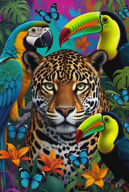 Diamond Painting - Oiseau Messager du Jaguar Sacré (80cm x 120cm)