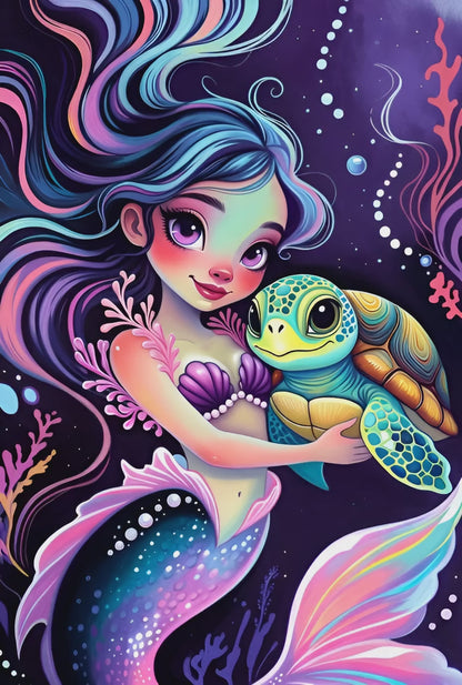 Diamond Painting - Gardienne des Tortues (70cm x 105cm)