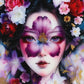 Diamond Painting - Visage Floral Enchanté aux Pétales Multicolores (60cm x 90cm)