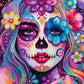 Diamond Painting - Calavera en Fleurs (60cm x 90cm)