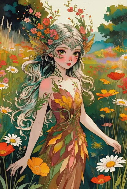 Diamond Painting - Enchantresse des Champs en Fleur (80cm x 120cm)