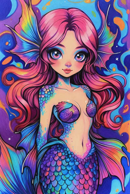 Diamond Painting - Sirène Écailles de Magie (70cm x 105cm)