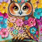 Diamond Painting - Symphonie Fleurie du Hibou Rêveur (60cm x 90cm)