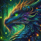 Diamond Painting - Dragon Sylvestre Lueur d'Émeraude (100cm x 100cm)