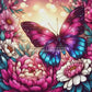 Diamond Painting - Papillon Magique sur Pivoines (70cm x 70cm)