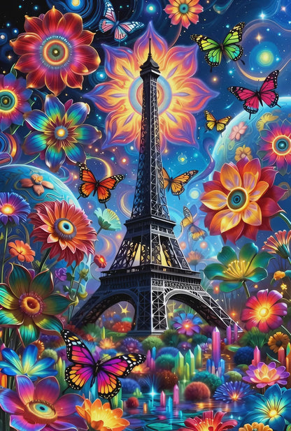 Diamond Painting - Dame de Fer et le Jardin des Étoiles (70cm x 105cm)