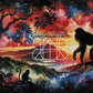 Primates au Crépuscule. (140cm x 80cm). - UnBrunBarbu