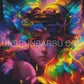 Princesse des cieux en arc - en - ciel. (100cm x 95cm). - UnBrunBarbu