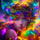 Princesse des cieux en arc - en - ciel. (100cm x 95cm). - UnBrunBarbu