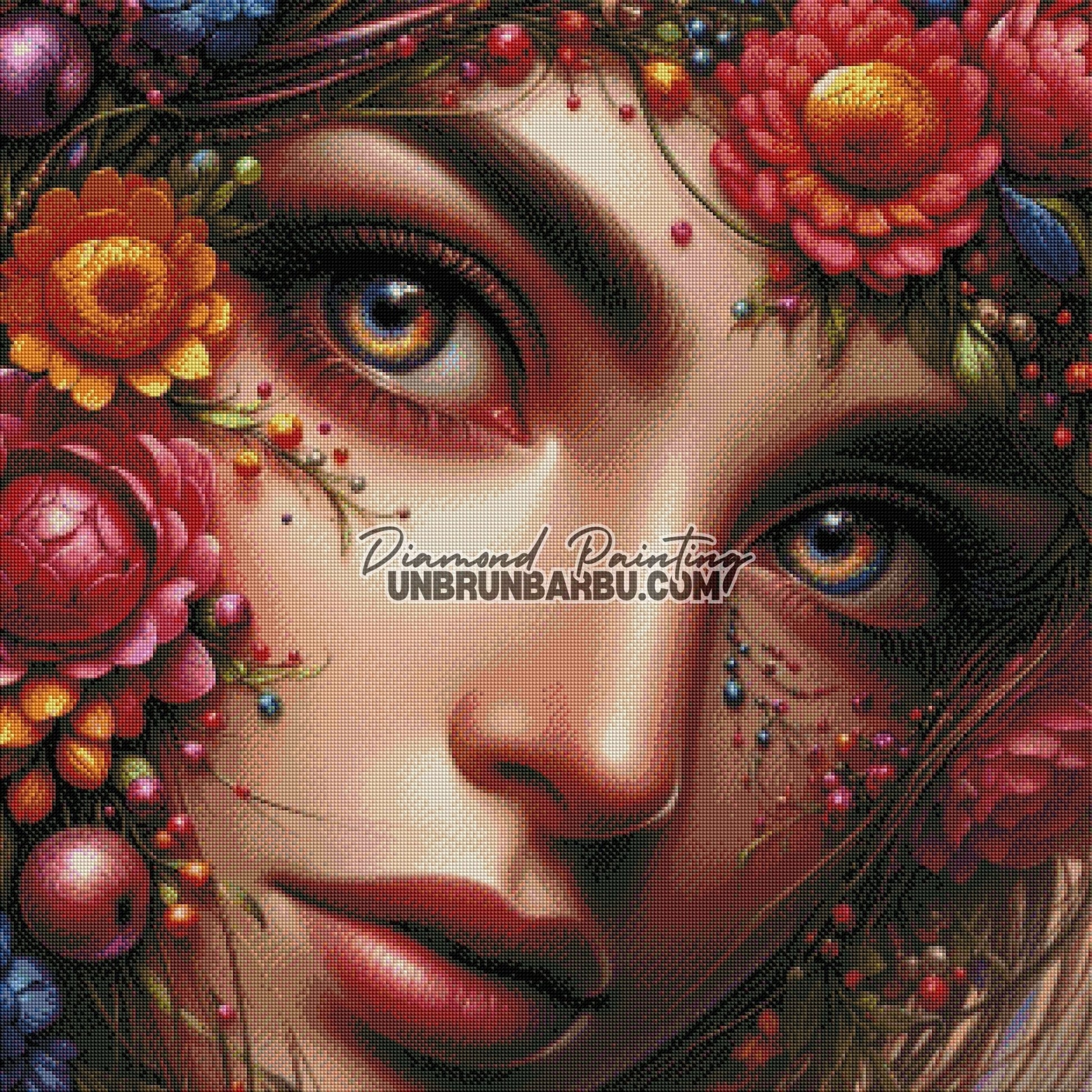 Regard Fleuri de l’Éternité (80cm x 80cm) - UnBrunBarbu