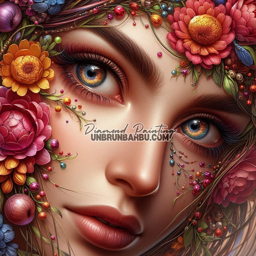 Regard Fleuri de l’Éternité (80cm x 80cm) - UnBrunBarbu