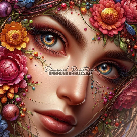 Regard Fleuri de l’Éternité (80cm x 80cm) - UnBrunBarbu