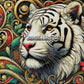 Règne du Tigre Blanc (80cm x 75cm) - UnBrunBarbu