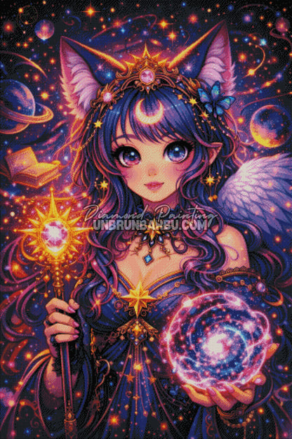 diamond painting reine constellations sacrees rendu diamante 80x120