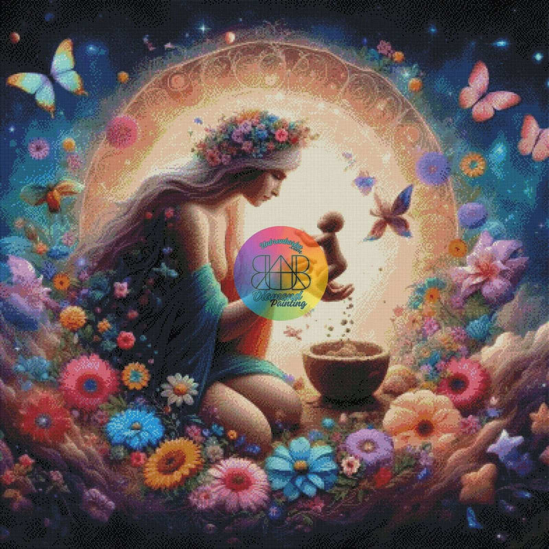 Retour d’Amour. (100cm x 100cm). - UnBrunBarbu