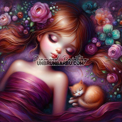 Rêve de Rosaline (90cm x 90cm) - UnBrunBarbu