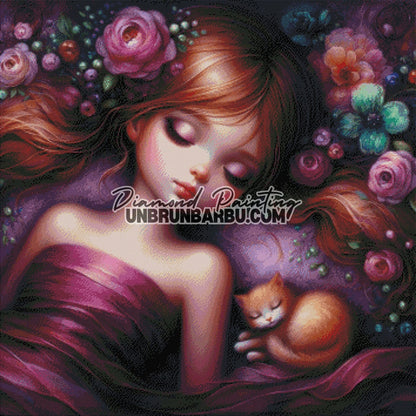 Rêve de Rosaline (90cm x 90cm) - UnBrunBarbu