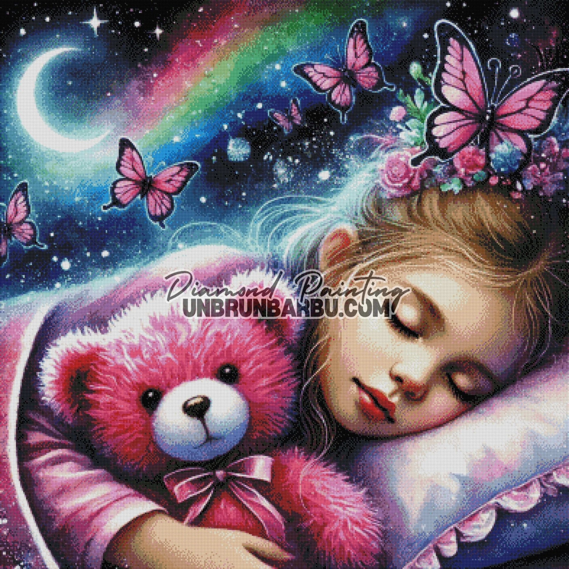 Rêve Enchanté de Lylou (100cm x 100cm) - UnBrunBarbu