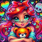 Rêve Étoilé de Lila & Teddy (100cm x 100cm) - UnBrunBarbu