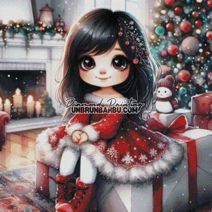 Rêves de Noël de Clara (100cm x 100cm) - UnBrunBarbu