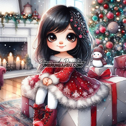 Rêves de Noël de Clara (100cm x 100cm) - UnBrunBarbu
