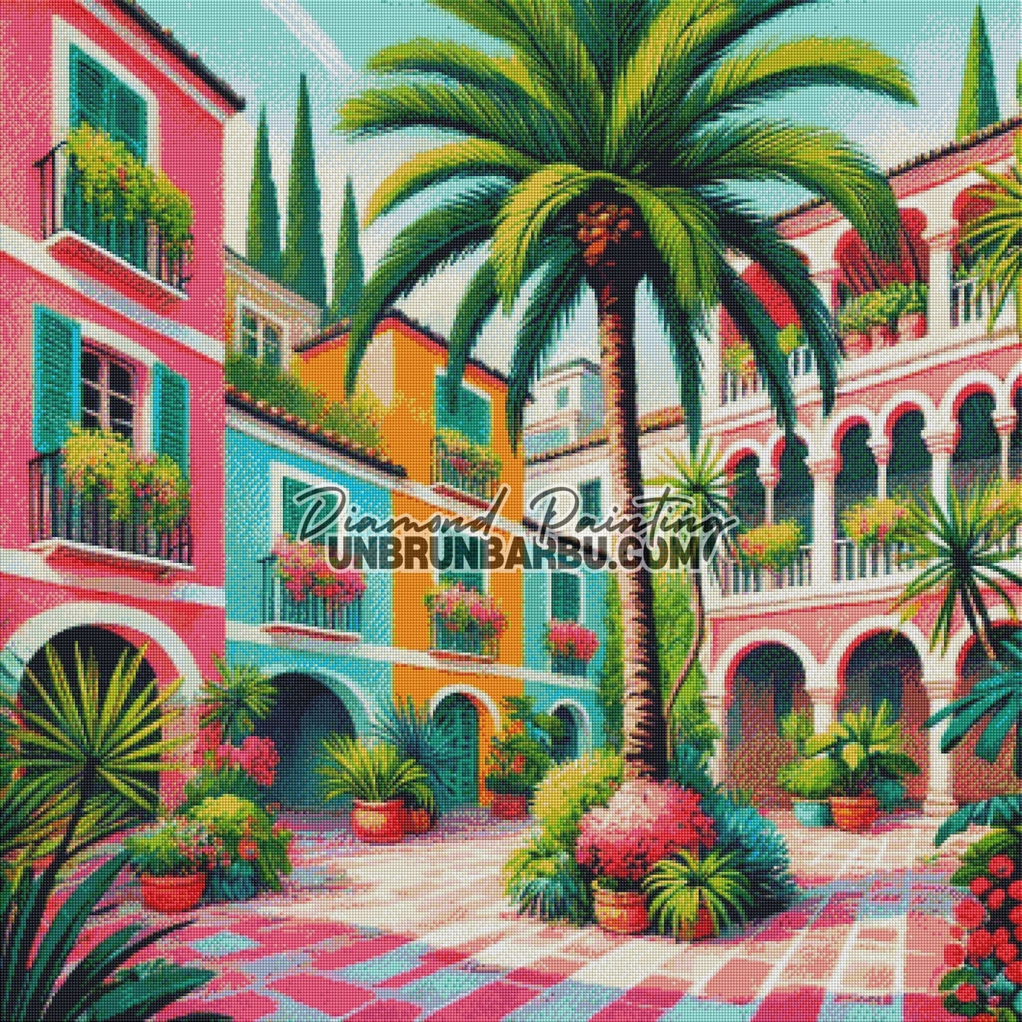 Secret de l'Alhambra (90cm x 90cm) - UnBrunBarbu