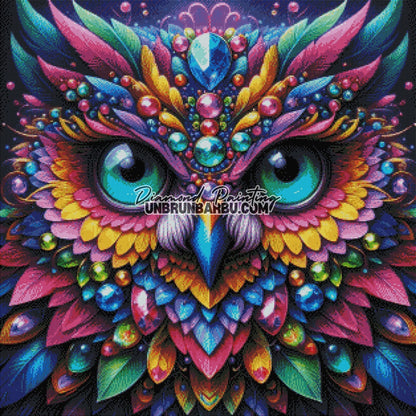 Secret du Hibou (80cm x 80cm) - UnBrunBarbu