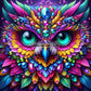 Secret du Hibou (80cm x 80cm) - UnBrunBarbu