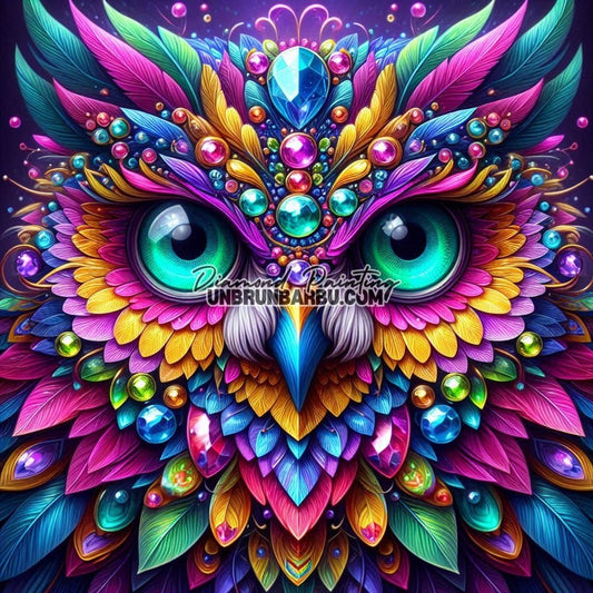 Secret du Hibou (80cm x 80cm) - UnBrunBarbu