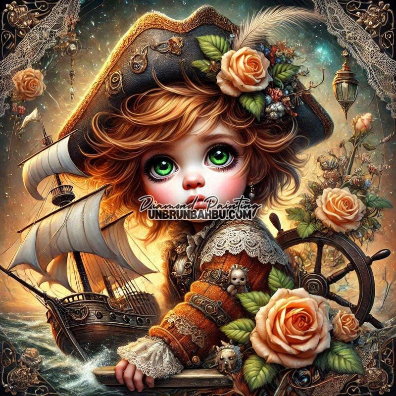 Secret du Navire Enchanté (120cm x 120cm) - UnBrunBarbu