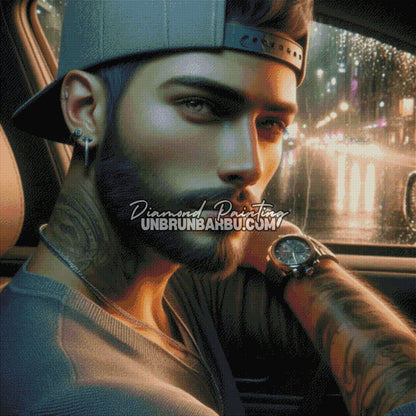 Séduction Urbaine (110cm x 110cm) - UnBrunBarbu