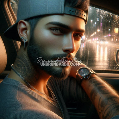 Séduction Urbaine (110cm x 110cm) - UnBrunBarbu