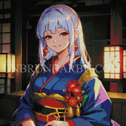 Sérénité Japonaise. (80cm x 80cm). - UnBrunBarbu