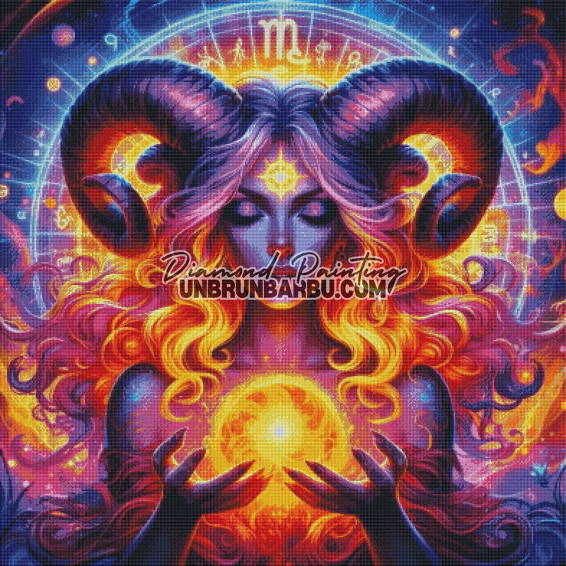 Signes Astrologiques - Bélier (100cm x 100cm) - UnBrunBarbu