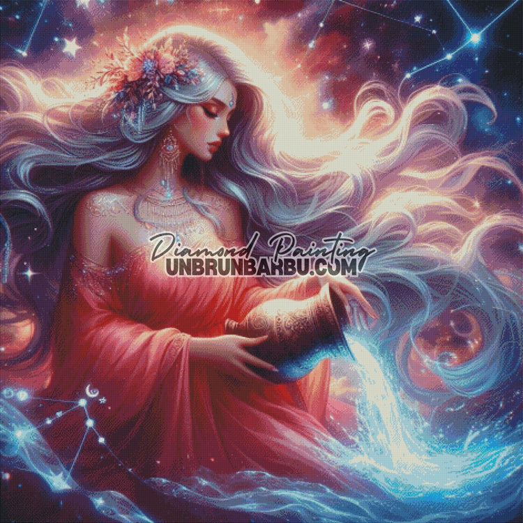 Signes Astrologiques - Verseau (120cm x 120cm) - UnBrunBarbu