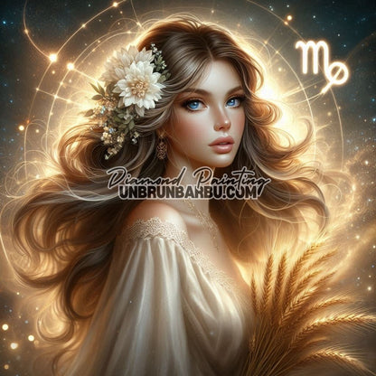 Signes Astrologiques - Vierge (120cm x 120cm) - UnBrunBarbu