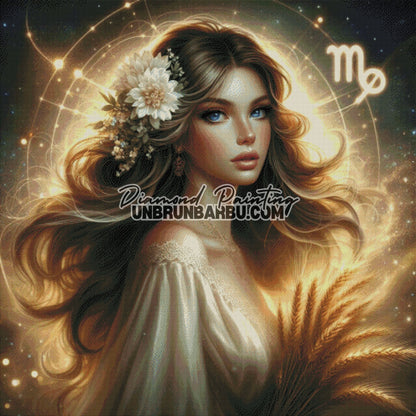 Signes Astrologiques - Vierge (120cm x 120cm) - UnBrunBarbu