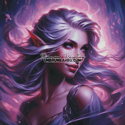Souveraine des Enchantements (100cm x 100cm) - UnBrunBarbu