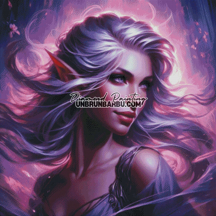 Souveraine des Enchantements (100cm x 100cm) - UnBrunBarbu