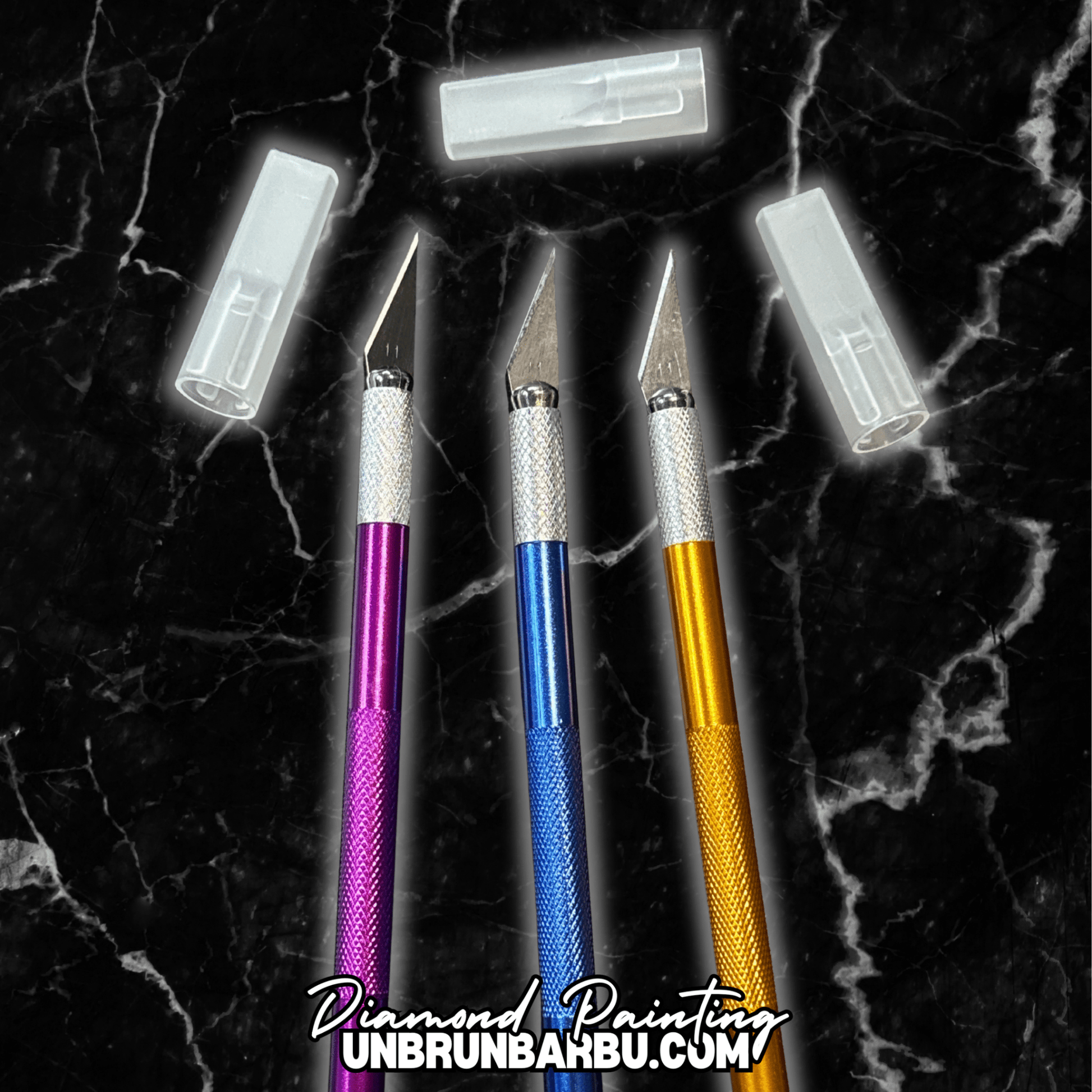 Stylo ‘Lame’ + 5 Lames de Précision pour Diamant Painting – Couleurs Aléatoires. - UnBrunBarbu