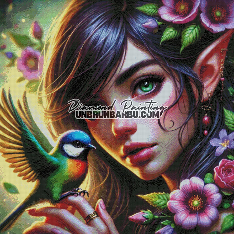 Symphonie des Cieux Fleuris (120cm x 120cm) - UnBrunBarbu
