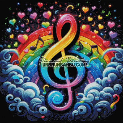 Symphonie des Couleurs (70cm x 70cm) - UnBrunBarbu